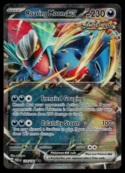 Pokemon Card - Roaring Moon ex Paradox Rift 124/182 Holo - Image 1
