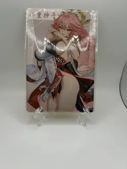 Yae Miko Genshin Impact Goddess Story - Anime Waifu A6 Size Card Metal - Image 1