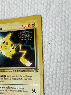 1999 Pokemon PIKACHU Kids WB Pokemon The First Movie Promo Card 4 - Image 5