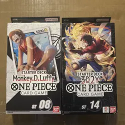 One Piece Card Game English Starter Deck ST-08, & ST-14 Lot Of 2 Decks - Image 1