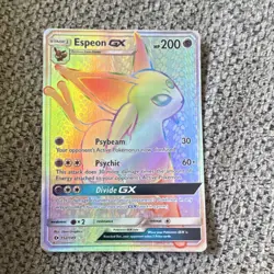 Pokemon Espeon GX 152/149 SM Base Set Secret Rare Full Art Holo GX Card - Image 1