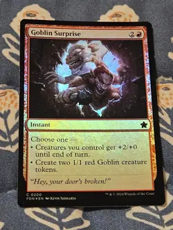 Goblin Surprise FOIL FDN 200 - MTG Foundations - MTG Magic - Image 1
