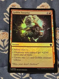 Goblin Surprise FOIL FDN 200 - MTG Foundations - MTG Magic - Image 3