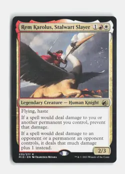Rem Karolus, Stalwart Slayer 235 Innistrad: Midnight Hunt MTG NM - Image 1