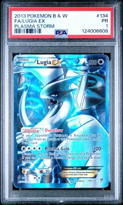 PSA 1 Pokemon Lugia EX 134/135 Plasma Storm Ultra Rare Full Art Holo - Image 1