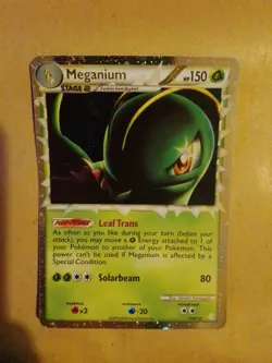 Pokemon TCG Meganium Prime Heartgold Soulsilver Holo Card 109/123 Prime Rare - Image 1