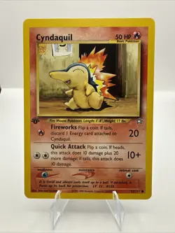 Pokemon TCG Cyndaquil Neo Genesis 57/111 Regular 1st Edition - Image 1