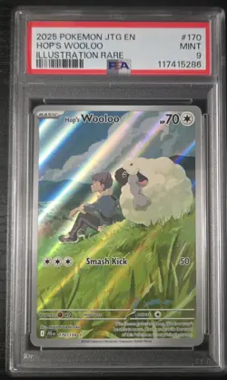 Pokemon TCG Hop's Wooloo Illustration Rare Card 170/159 Journey Together Psa 9 - Image 1