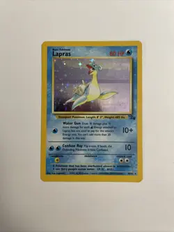 Pokemon TCG Fossil Lapras 10/62 Holo English - Image 1