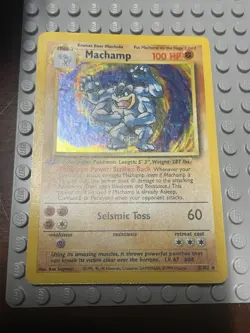 Pokemon TCG Machamp Base Set 8/102 First Edition - Image 1