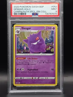 2020 POKEMON SWSH BLACK STAR PROMO #052 GENGAR-HOLO PSA 9 - Image 1