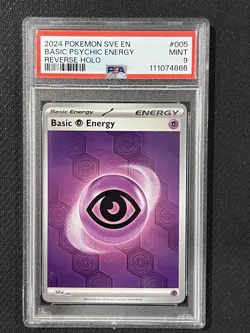 Psychic Energy PSA 9 Reverse Holo Pokemon TCG - Image 1