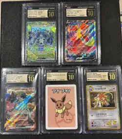 LOTS OF 5 — Pokemon CGC Pristine 10 Slabs — English, Japanese, Old Maid - Image 5