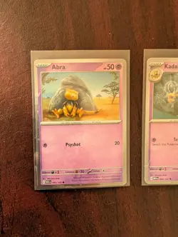 Pokemon Abra Kadabra Alakazam ex 063 064 165 SVP Double Rare Promo Set Holo 151 - Image 2