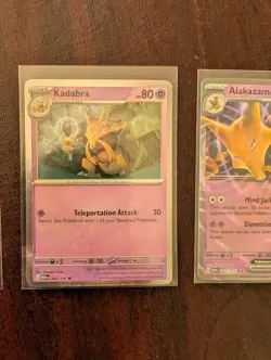 Pokemon Abra Kadabra Alakazam ex 063 064 165 SVP Double Rare Promo Set Holo 151 - Image 3