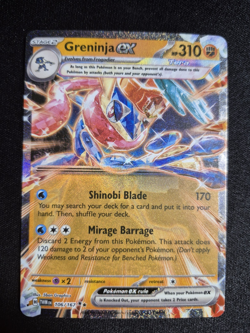 Pokemon TCG Greninja ex Scarlet & Violet-Twilight Masquerade 106/167 Holo Double - Image 1