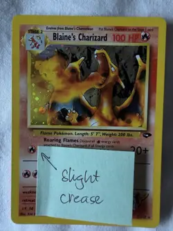 Pokemon TCG Blaine's Charizard Holo Rare 2/132 Gym Challenge Unlimited English - Image 3