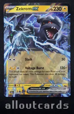 2025 Pokemon Black Bolt Zekrom ex Holo 034/086 NM/M - Image 1