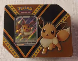 Sealed 2020 Pokemon TCG V Powers Tin with Eevee V with 5 Booster Packs - Image 1