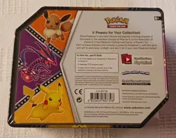 Sealed 2020 Pokemon TCG V Powers Tin with Eevee V with 5 Booster Packs - Image 2