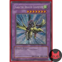Yugioh Gaia the Dragon Champion LOB-E102 Secret Rare NM - Image 1