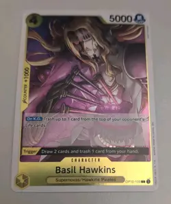 OP10-109 Basil Hawkins Rare foil English One Piece TCG Royal Blood TCG *SALE* - Image 1