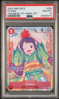 Otama OP01-006 PSA 10 English ALT ART Bandai 1st Anniversary One Piece Card Game - Image 1