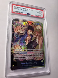 Bandai One Piece TCG Monkey D. Luffy Leader ST13-003 Foil PSA 10 (Ultra Deck) - Image 3