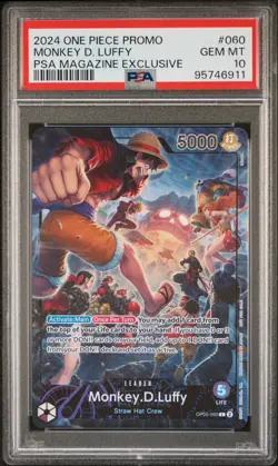 2024 One Piece Monkey.D.Luffy OP05-060 PSA-Magazine-Exclusive PSA 10 #060 - Image 1
