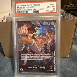 2024 One Piece Monkey.D.Luffy OP05-060 PSA-Magazine-Exclusive PSA 10 #060 - Image 3