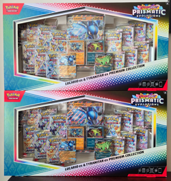 Pokemon Prismatic Evolutions Lucario Ex Tyranitar Ex Premium Collection Lot of 2 - Image 1
