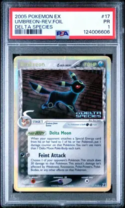 PSA 1 Pokemon Umbreon 17/113 EX Delta Species Stamped Reverse Holo Rare - Image 1