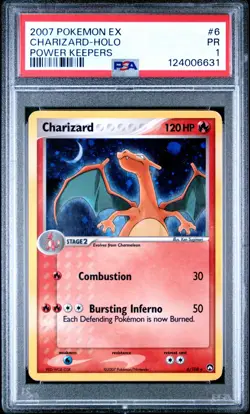 PSA 1 Pokemon Charizard 6/108 EX Power Keepers Holo Rare - Image 1