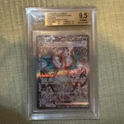 2023 Pokemon Charizard ex SAR 134/108 SV3 Ruler of the Black Flame BGS 9.5 Japan - Image 1