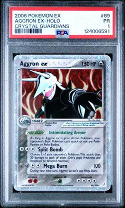 PSA 1 Pokemon Aggron ex 89/100 EX Crystal Guardians Ultra Rare Holo - Image 1
