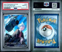 Pokemon 2025 SVP EN-SV Black Star Promo #207 Steven's Beldum PSA 10 - Image 3