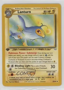 Lanturn 1st Ed. Pokemon Neo Revelation #32 2001 - Image 1