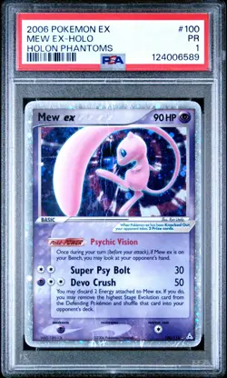 PSA 1 Pokemon Mew ex 100/110 EX Holon Phantoms Ultra Rare Holo - Image 1