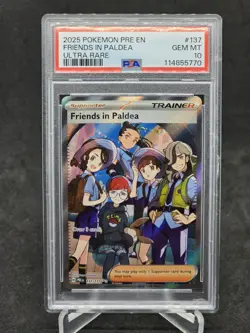 2025 POKEMON PRE EN-PRISMATIC EVOLUTIONS ULTRA RARE FRIENDS IN PALDEA PSA 10 - Image 1