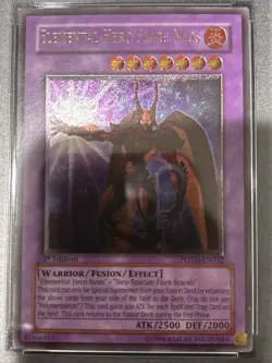 Elemental Hero Flare Neos POTD-EN032 Ultimate Rare 1st Edition Yugioh Euro PSA 8 - Image 2