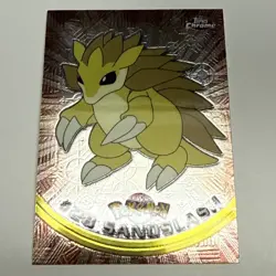 Sandslash #28 Pokemon 2000 Topps Chrome Base Holo Foil LP - Image 1