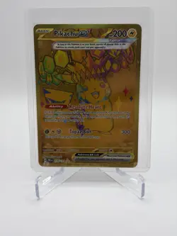 Pokemon Pikachu ex 179/131 Hyper Rare Gold Full Art Prismatic Evolutions NM - Image 1