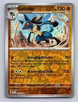 LUCARIO 114/198 UC SCARLET & VIOLET POKEMON REVERSE HOLO NM - Image 1