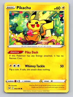 PIKACHU 052/196 C LOST ORIGIN POKEMON NM - Image 1