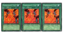 Yugioh- 3X Tremendous Fire - Common - Unlimited - MRD-088 - Near Mint - Image 1