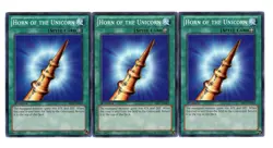Yugioh- 3X Horn of the Unicorn - Common - 1st Edition - BP01-EN069 - Near Mint - Image 1