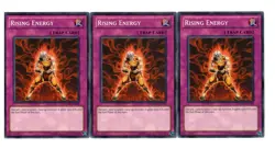Yugioh- 3X Rising Energy - Common - Unlimited - DEM1-EN019 - Near Mint - Image 1