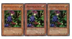 Yugioh- 3X Magician of Faith - Rare - Unlimited - MRD-036 - Light Play - Image 1