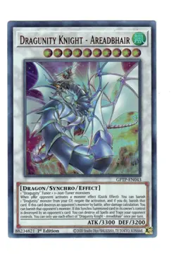 Yugioh- 1X Dragunity Knight - Areadbhair - Ultra - 1st Edition - GFTP-EN043 - NM - Image 1