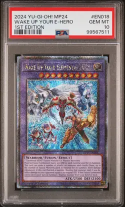 Wake Up Your Elemental HERO Yugioh 2024 MP24 Quarter Century Secret 1st PSA 10 - Image 1